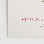 Indian Rhino Retro Art Poster Gallery Image 3