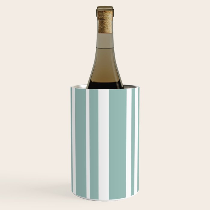 Classic Stripes XXXVII - Sage Green Wine Chiller Gallery Image 2