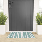 Classic Stripes XXXVII - Sage Green Welcome Mat Gallery Image 3