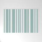 Classic Stripes XXXVII - Sage Green Welcome Mat Gallery Image 1