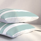 Classic Stripes XXXVII - Sage Green Pillow Sham Gallery Image 3