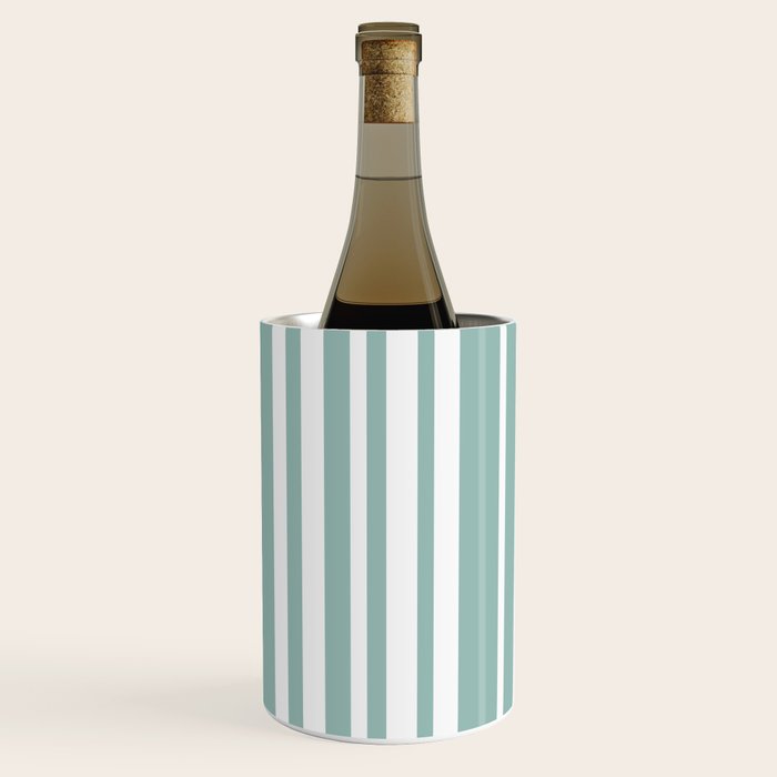 Classic Stripes XXXVII - Sage Green Wine Chiller Gallery Image 1