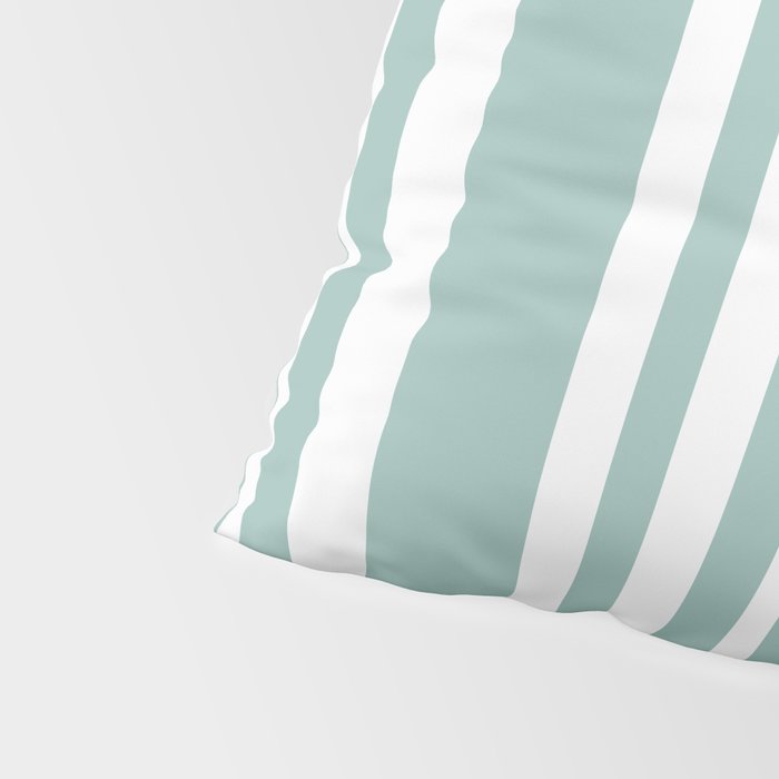 Classic Stripes XXXVII - Sage Green Pillow Sham Gallery Image 4