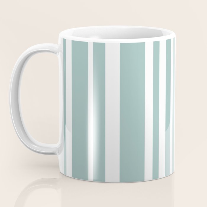 Classic Stripes XXXVII - Sage Green Coffee Mug Gallery Image 3