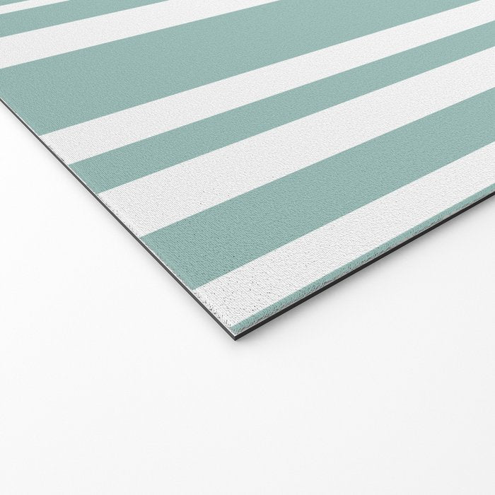 Classic Stripes XXXVII - Sage Green Welcome Mat Gallery Image 2