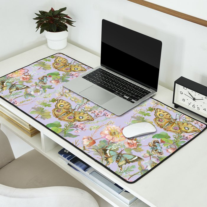 Butterfly Purple Garden Desk Mat Gallery Image 2