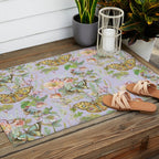Butterfly Purple Garden Outdoor Rug Gallery Image 2