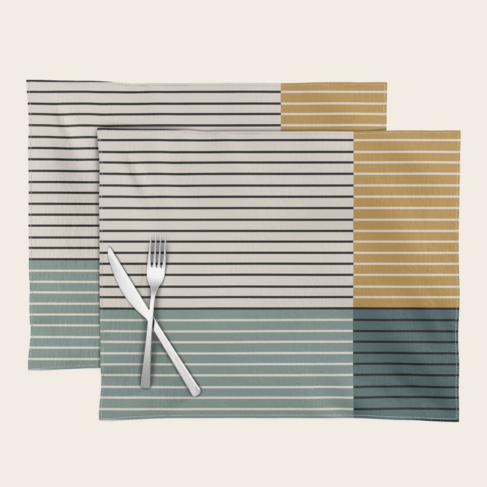 Color Block Line Abstract VIII Placemat Gallery Image 1
