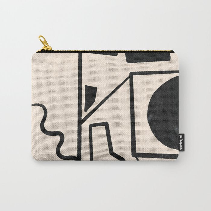 Modern Abstract Minimal Shapes 40 Carry All Pouch Gallery Image 1
