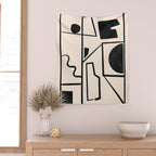 Modern Abstract Minimal Shapes 40 Wall Tapestry Gallery Image 2