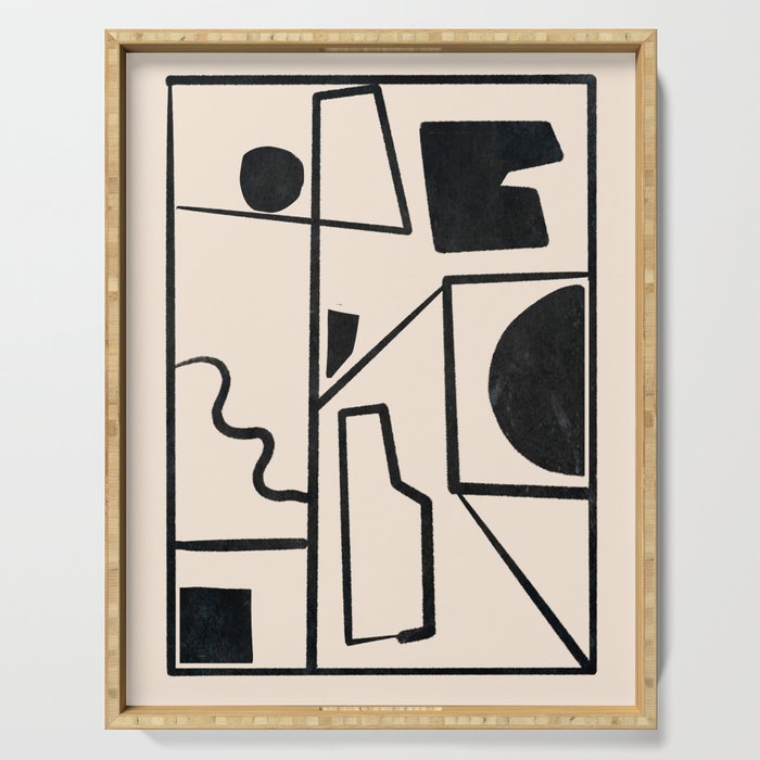 Modern Abstract Minimal Shapes 40 Serving Tray Gallery Image 1