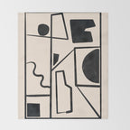 Modern Abstract Minimal Shapes 40 Throw Blanket Gallery Image 2