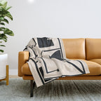 Modern Abstract Minimal Shapes 40 Throw Blanket Gallery Image 1
