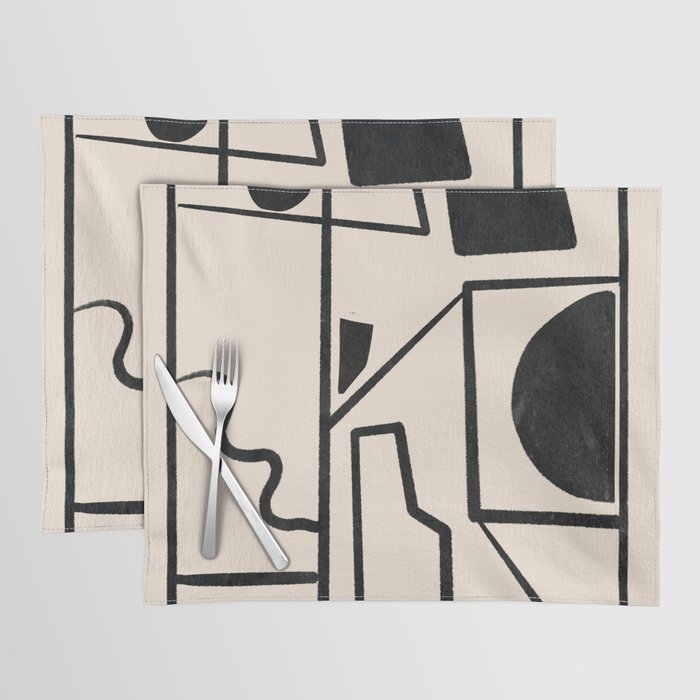 Modern Abstract Minimal Shapes 40 Placemat Gallery Image 1