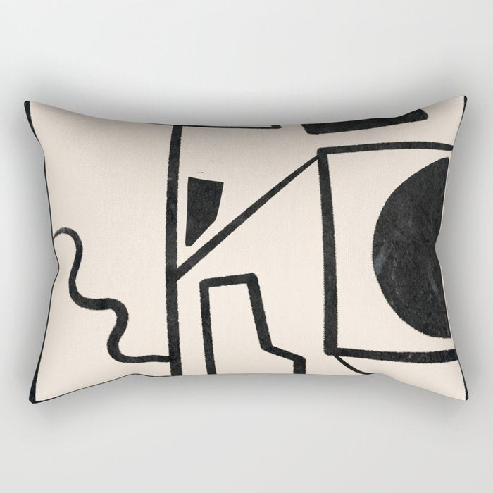 Modern Abstract Minimal Shapes 40 Rectangular Pillow Gallery Image 1