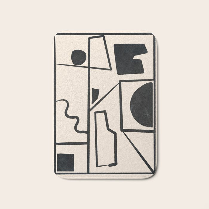 Modern Abstract Minimal Shapes 40 Bath Mat Gallery Image 1