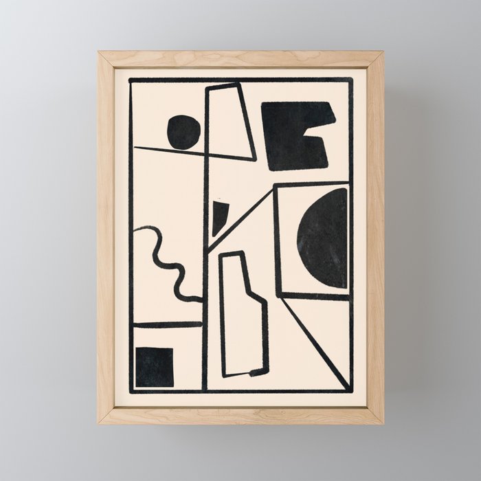 Modern Abstract Minimal Shapes 40 Mini Art Print Gallery Image 1