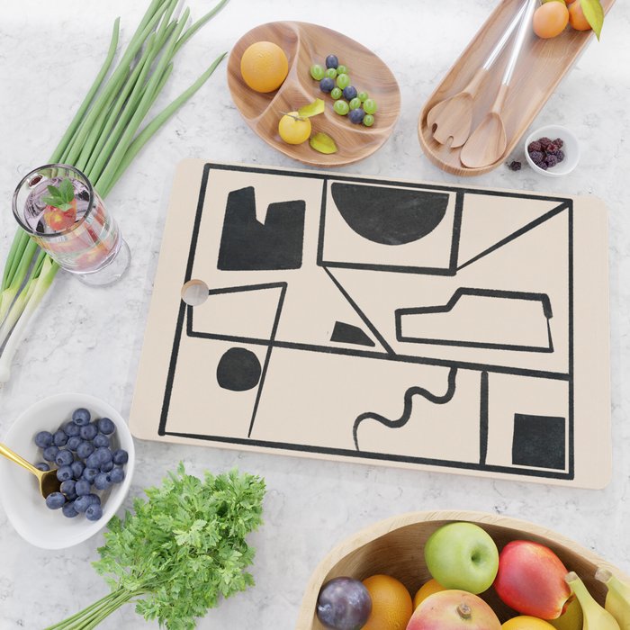 Modern Abstract Minimal Shapes 40 Cutting Board Gallery Image 2