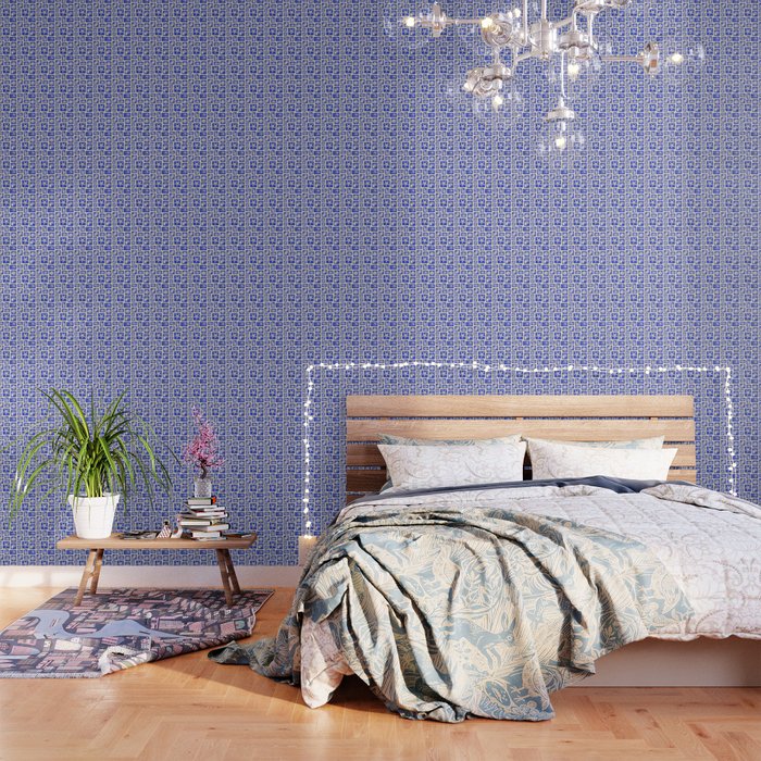 Vintage marine seashell mosaic art pattern Wallpaper Gallery Image 3