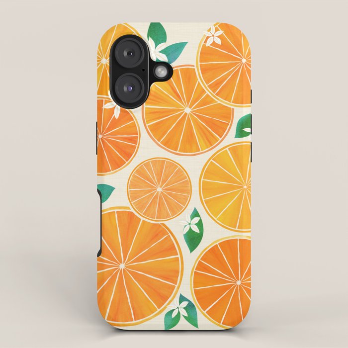 Orange Slices With Blossoms iPhone Case Gallery Image 1