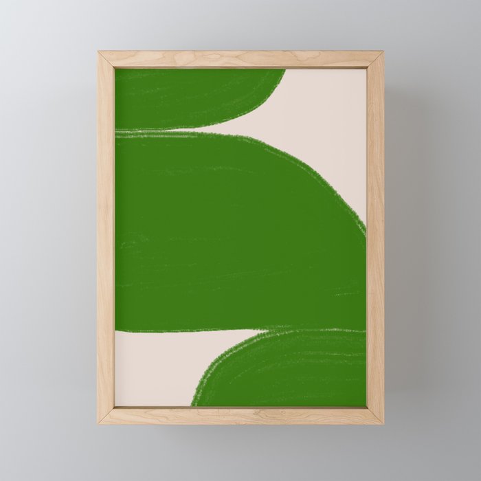 Greeny Shapes  Mini Art Print Gallery Image 1
