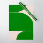 Greeny Shapes  Wrapping Paper Gallery Image 1