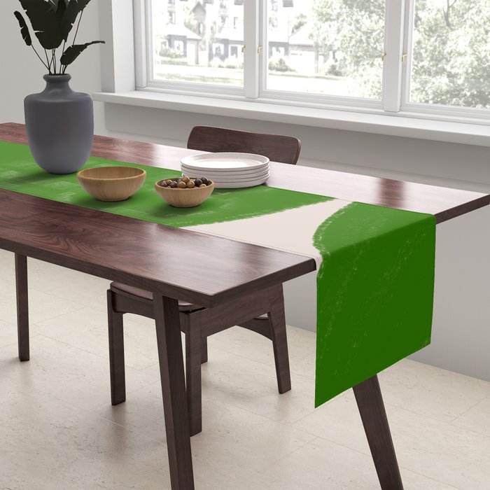 Greeny Shapes  Table Runner Gallery Image 2