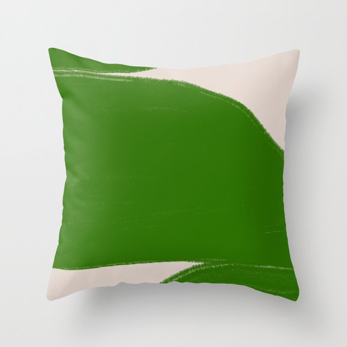 Greeny Shapes  Throw Pillow Gallery Image 6