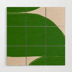 Greeny Shapes  Wood Wall Art Gallery Image 1