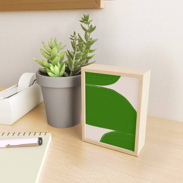 Greeny Shapes  Mini Art Print Gallery Image 2