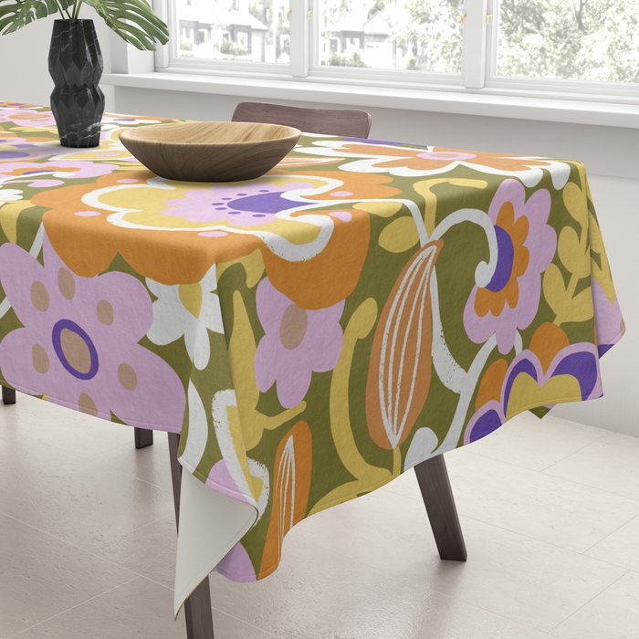 1970s Retro Pattern Tablecloth Gallery Image 3
