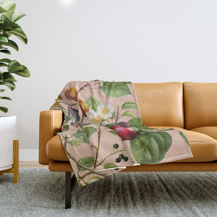Peach Blossom  Throw Blanket Gallery Image 1