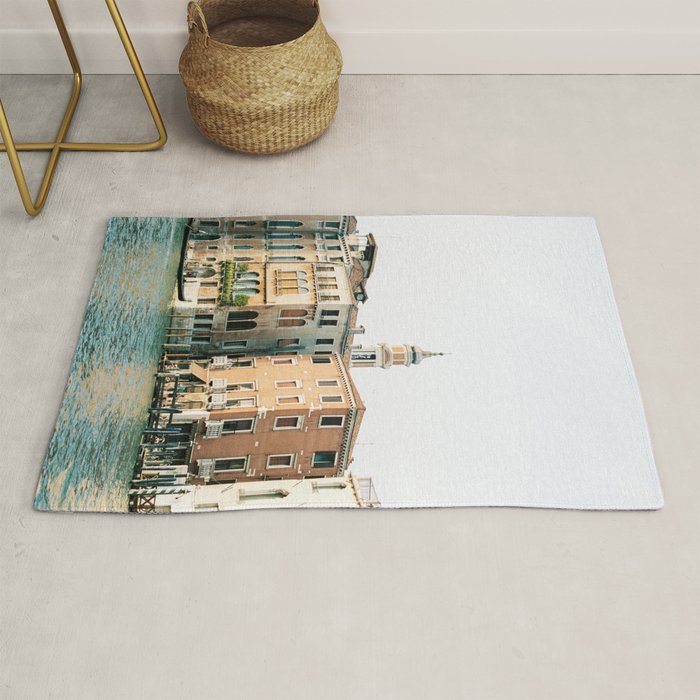Travel photography | Architecture of Venice | Pastel colored buildings and the canals | Italy Rug Gallery Image 1