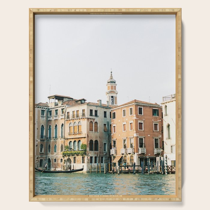 Travel photography | Architecture of Venice | Pastel colored buildings and the canals | Italy Serving Tray Gallery Image 1