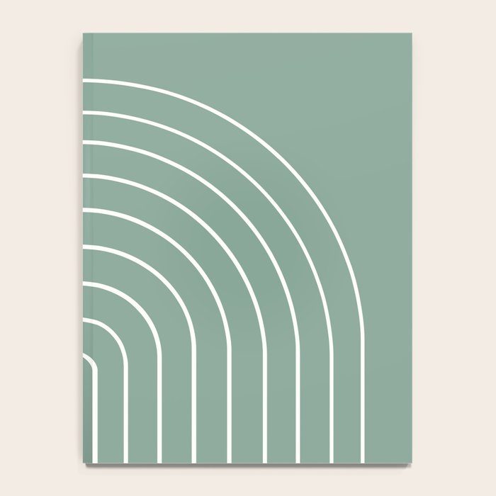 Minimal Arch XXXVII Natural Green Modern Geometric Lines Notebook Gallery Image 4