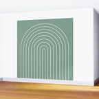 Minimal Arch XXXVII Natural Green Modern Geometric Lines Wall Mural Gallery Image 2