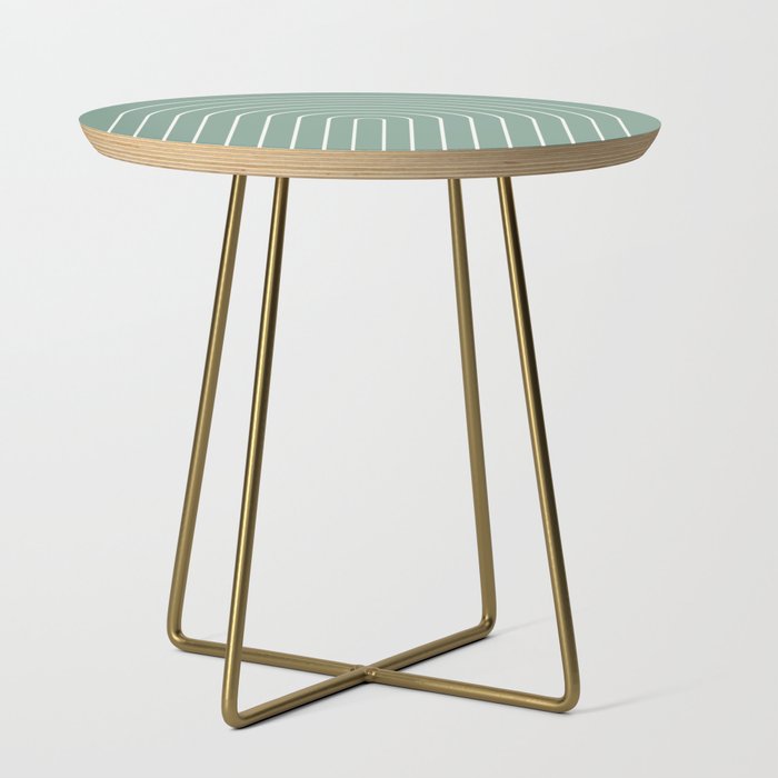 Minimal Arch XXXVII Natural Green Modern Geometric Lines Side Table Gallery Image 1