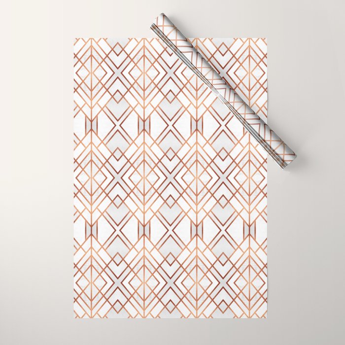 Copper Geo Wrapping Paper Gallery Image 1