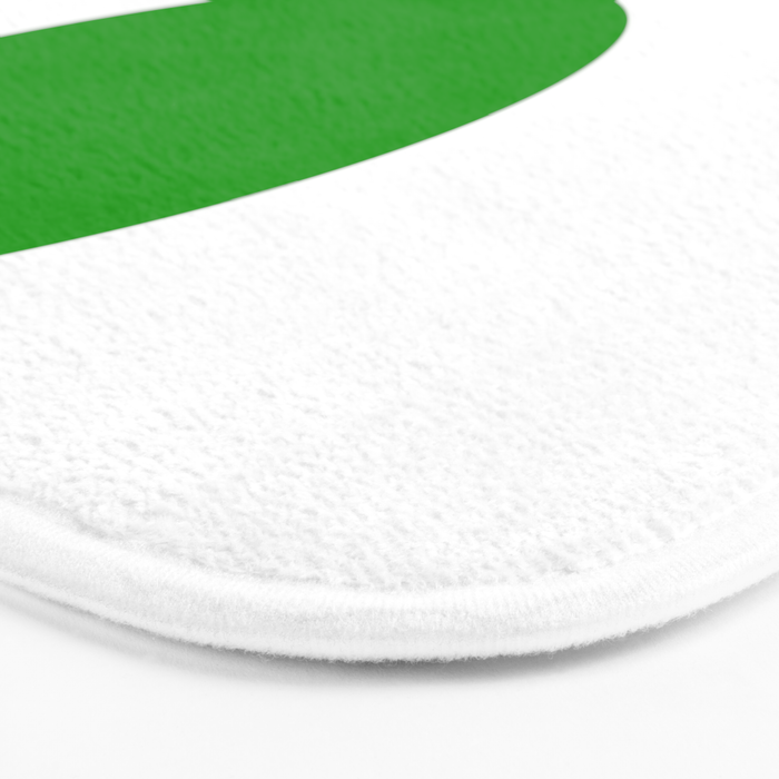 Mid-century Modern Lime Green Minimalist Sunset Over Striped Waves Bath Mat Gallery Image 3