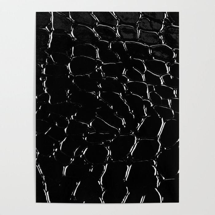 Exotic Black Crocodile Patent Leather Poster Gallery Image 4