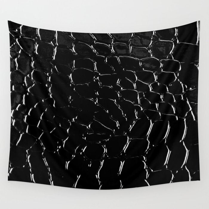 Exotic Black Crocodile Patent Leather Wall Tapestry Gallery Image 4