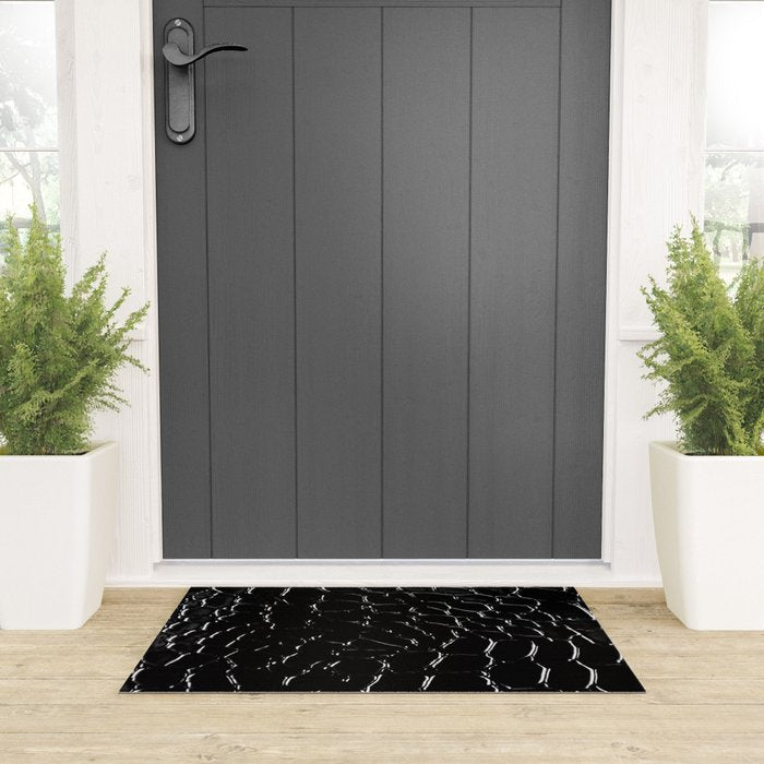 Exotic Black Crocodile Patent Leather Welcome Mat Gallery Image 3