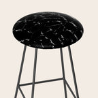 Exotic Black Crocodile Patent Leather Stool Gallery Image 2
