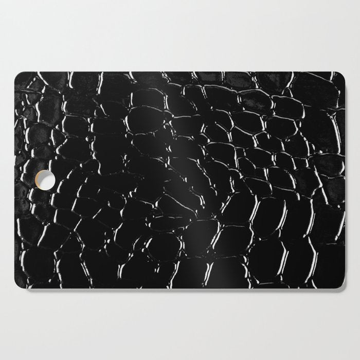 Exotic Black Crocodile Patent Leather Cutting Board Gallery Image 1