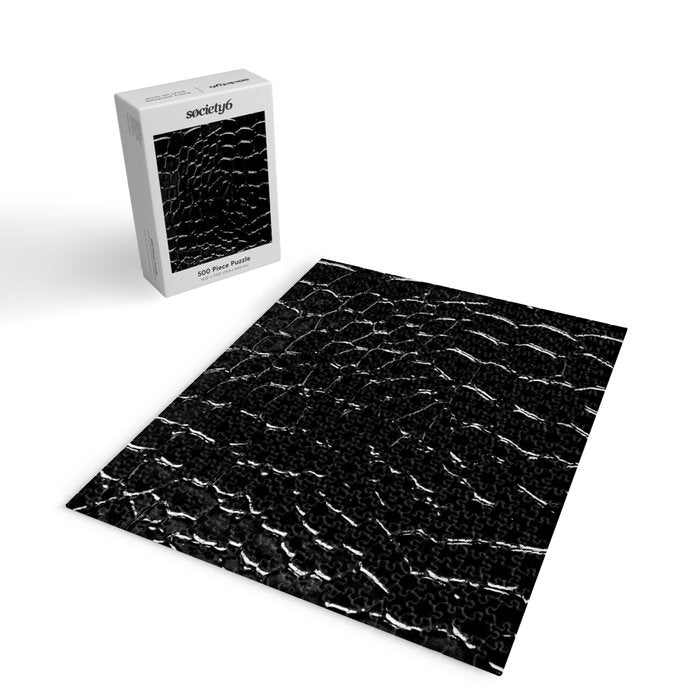 Exotic Black Crocodile Patent Leather Jigsaw Puzzle Gallery Image 2