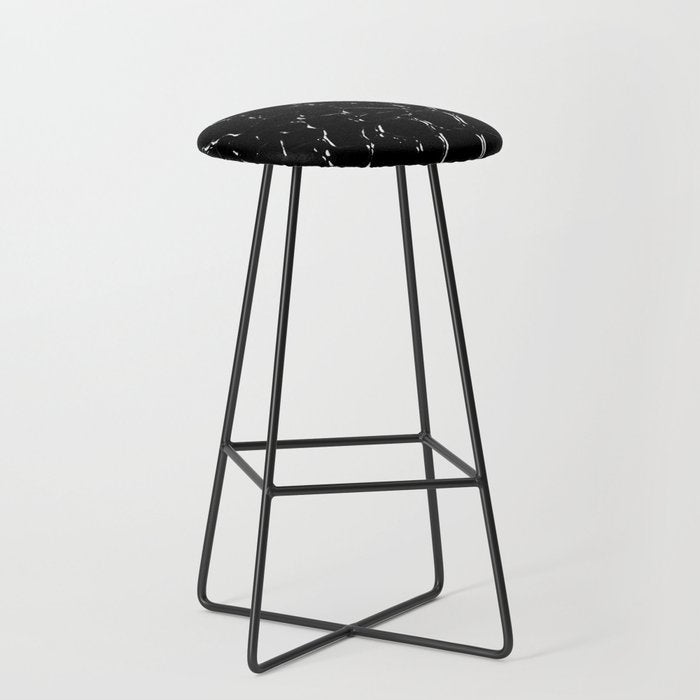 Exotic Black Crocodile Patent Leather Stool Gallery Image 1