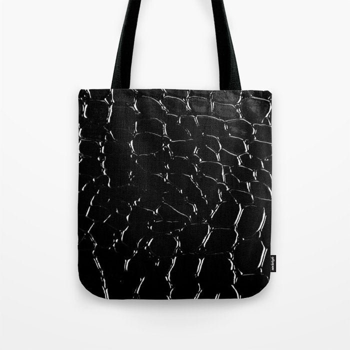 Exotic Black Crocodile Patent Leather Tote Bag Gallery Image 1