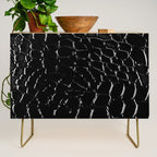 Exotic Black Crocodile Patent Leather Credenza Gallery Image 1