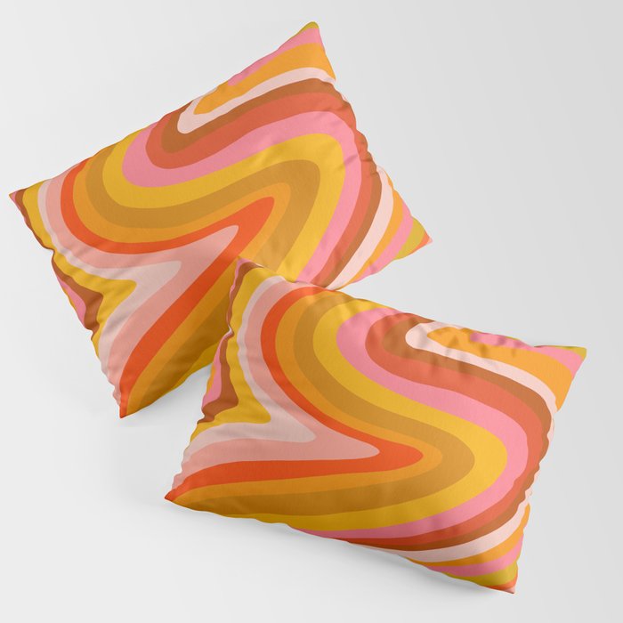 Sunshine Melt â Retro Ochre Pillow Sham Gallery Image 3