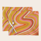 Sunshine Melt - Retro Ochre Placemat Gallery Image 1